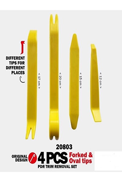 OTORAMO Plastik Trim Sökme Seti 4 Parça Sarı