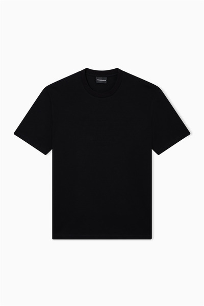 Emporio Armani Erkek Normal Kesim Dokulu Logo Detaylı Yuvarlak Yakalı Pamuklu...