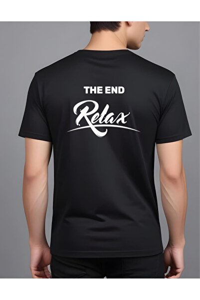 Krays Backside Printed with the End Relax, Premium Cotton Unisex T-Shirt, Reg...