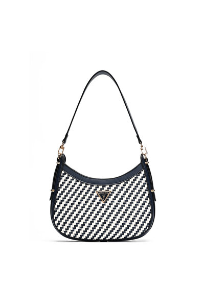 Guess Luxe Crocheted half-moon-shaped shoulder bag, 28 x 25 x 6 CM