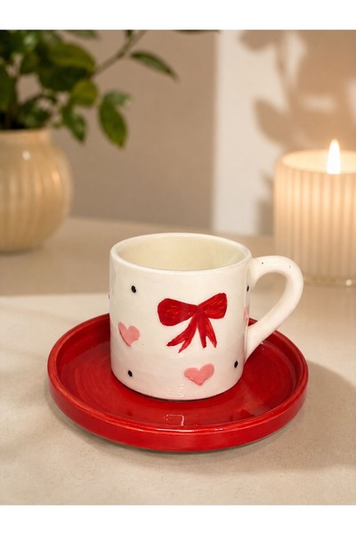 Inspire Ceramic Embossed Floral Pattern Mug / Cup - Pink