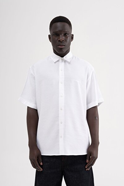 Machinist Oversized Basic Men's Shirt – White L