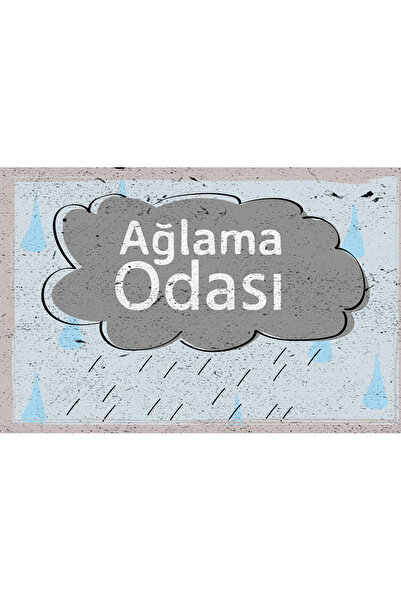 Retro Vintage 5 mm Ahşap Üzerine Ağlama Odası Temalı Poster Tablo 20X30 cm