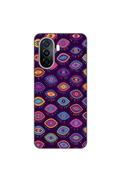 OEM Θήκη συμβατή με Huawei Nova Y70 Σιλικόνης Τζελ TPU με σχέδιο Φυλετικά Μάτια