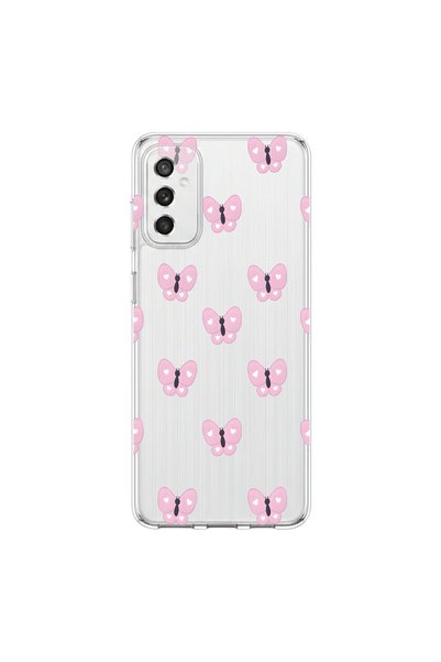 PPKin Samsung Galaxy M52 Compatible Butterfly 2 Design Transparent Case