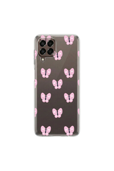 PPKin Samsung Galaxy M33 Compatible Butterfly 2 Design Transparent Case