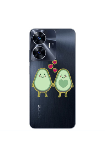 Other Realme Note 50 Avocados Transparent Silicone TPU Θήκη