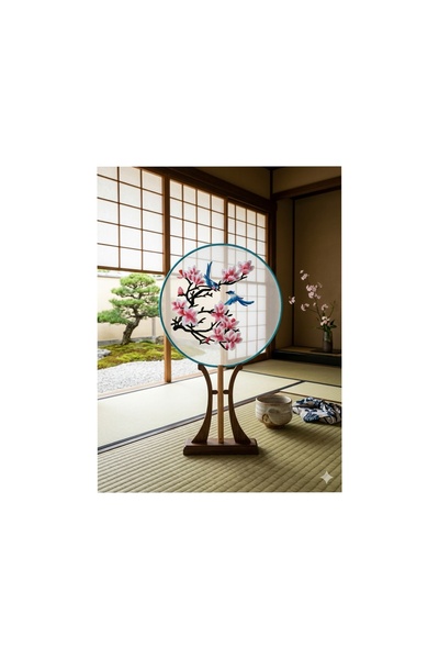 hg yumurcak Japon tarzı Nakışlı Yelpaze