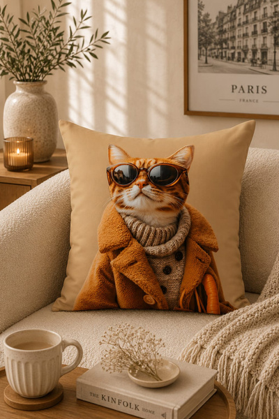 Bertille Home Pop Art Serisi Çift Tarafı Dijital Baskılı Kırlent Kılıfı