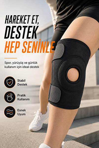 Eco Lounge Adjustable Patella Support Knee Brace Velcro Knee Bandage Protecto...