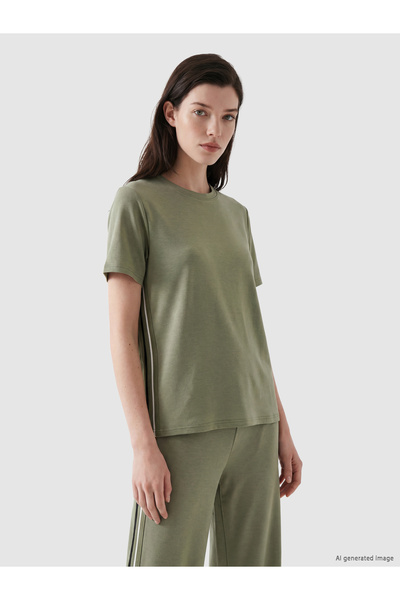 LC Waikiki Tricou de damă cu guler rotund și atingere moale