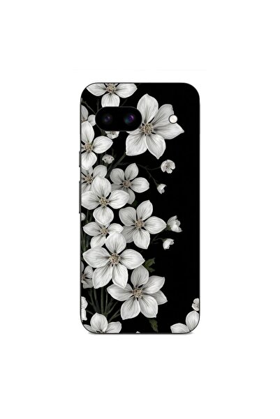 OEM Husa compatibila cu Google Pixel 8A Silicon Gel Tpu Model Pure White Flowers
