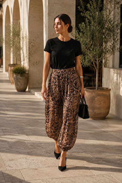 Polo State Balon pantalone od tula sa leopard šarom