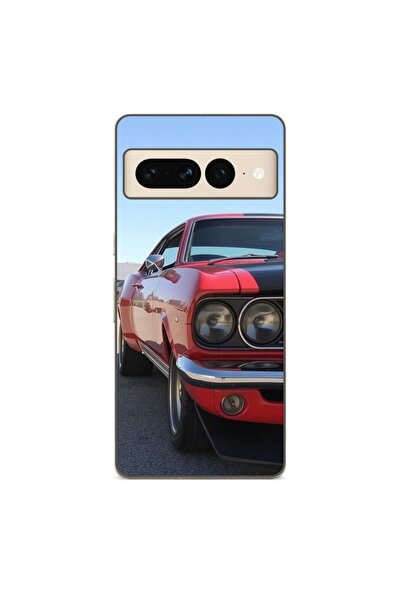 OEM Husa compatibila cu Google Pixel 7 Pro Silicon Gel Tpu Model Red Muscle Car