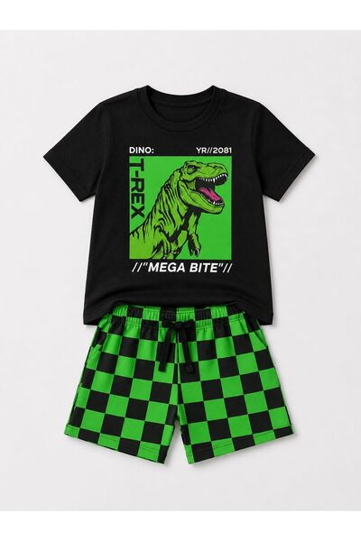 YİGİT BUTİK Dečački set majica i kratkih hlača sa dinosaurus printom, letnji ...