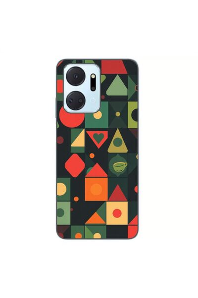 OEM Husa compatibila cu Honor X7a Silicon Gel Tpu Model Retro Shapes
