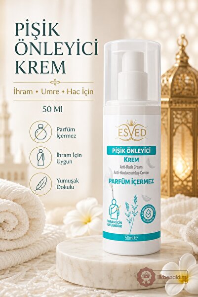 İlkbenaldim İhrama Uygun Kokusuz Pişik Kremi 100Gr Hac ve Umre İçin Pişik Kre...