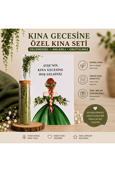 F&A Candle 50 Adet Kişiye Özel Kına Hediyeliği - Kına Gecesi, Nişan, Söz ve N...