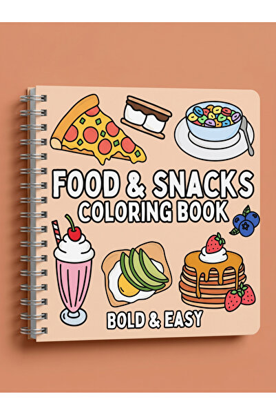 Food & Snacks 40+ Page Coloring Book THICK PAGES