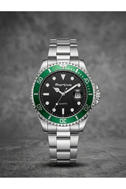portive Men’s Luxury Quartz Watch – Stainless Steel Waterproof Analog Wrist W...