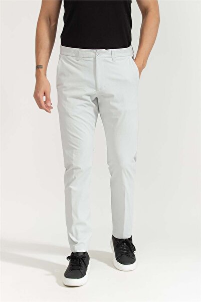 BOSS Erkek Chino Pantolon Açık Gri