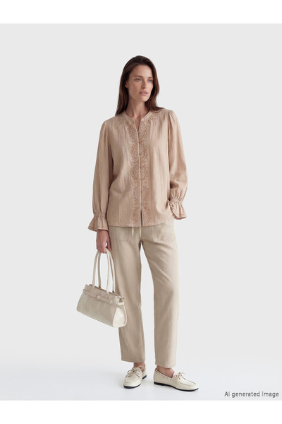 LC Waikiki Elastic Waist Loose Fit Women's Trousers