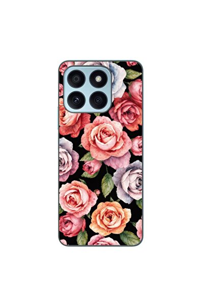 OEM Husa compatibila cu Honor X8b Silicon Gel Tpu Model Colorfull Roses Pattern