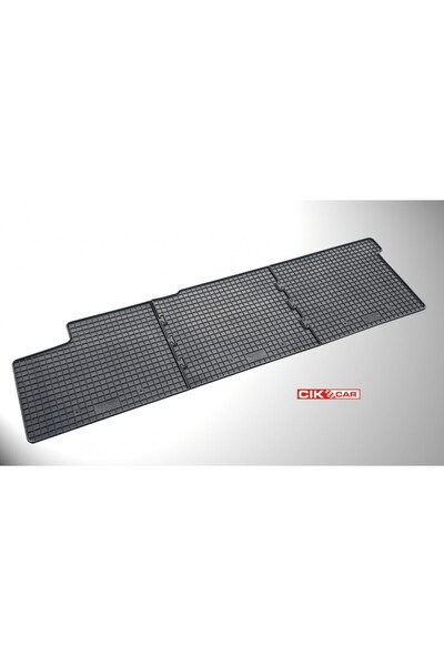 RapidAuto Top Bottom Set of rubber car mats VW T5 2003-2014, (row 2), Black