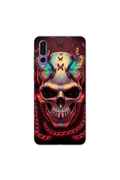 OEM Θήκη συμβατή με Huawei P20 Pro από σιλικόνη gel TPU, με ολογραφικό κρανίο...