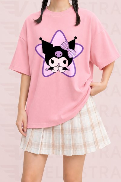 Velostra Γυναικείο χαριτωμένο μπλουζάκι Kawaii με στάμπα, μεγάλου μεγέθους, μ...