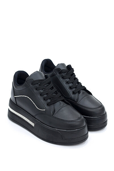 kajal ayakkabı Frm 040 Stone Stripe Detailed Lace-Up Sports Shoes