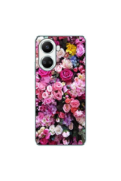 OEM Husa compatibila cu Huawei Nova 10 SE Silicon Gel Tpu Model Trandafiri Roz