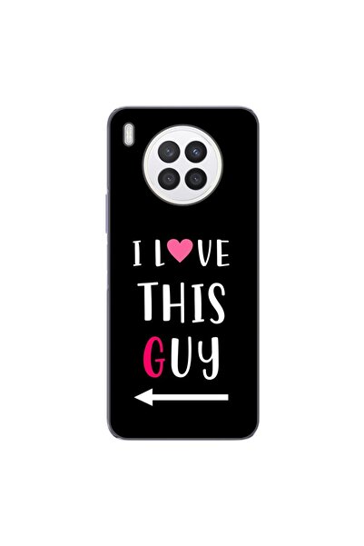 OEM Husa compatibila cu Huawei Nova 8i Silicon Gel Tpu Model Cupluri I love T...