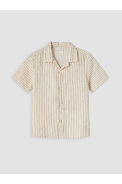 LC Waikiki Nevavm Striped Boy's Shirt with Difference