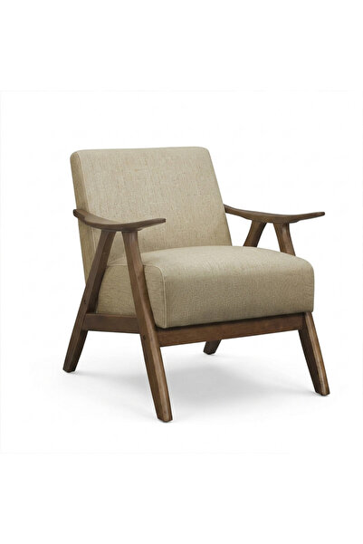 homejoyz Chair Chenille Fabric and Wood Sويد - Marine - Blue - 77X80X85 cm