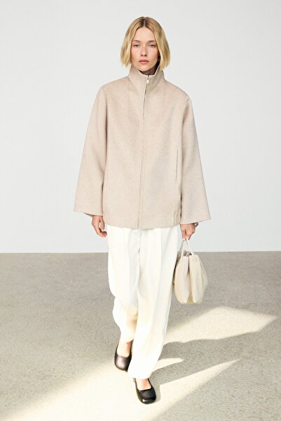 Massimo Dutti Yün karışımlı bomber ceket