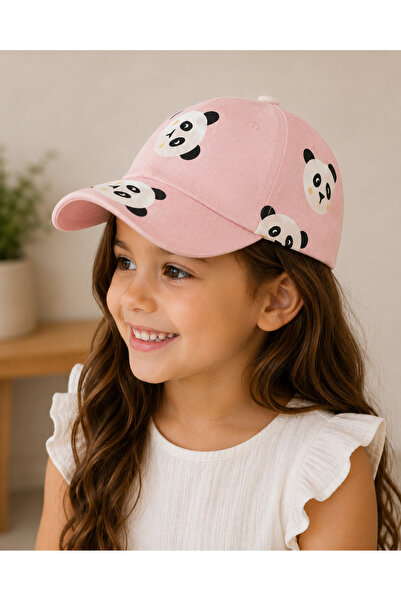 ues Panda Patterned Adjustable Girl's Hat
