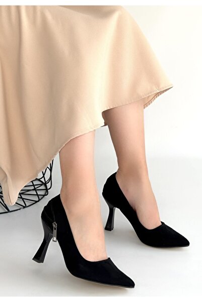 İrem Ayakkabı Zipper Detailed Goblet Heeled Shoes