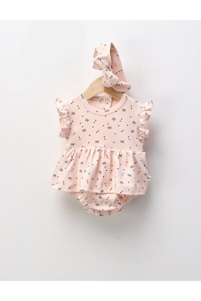 MiniKids Body-rochita cu bentita roz-fundite