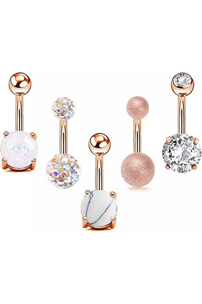AMALFİ Σετ σκουλαρικιών αφάλου και αξεσουάρ piercing, κατασκευασμένο από ατσά...