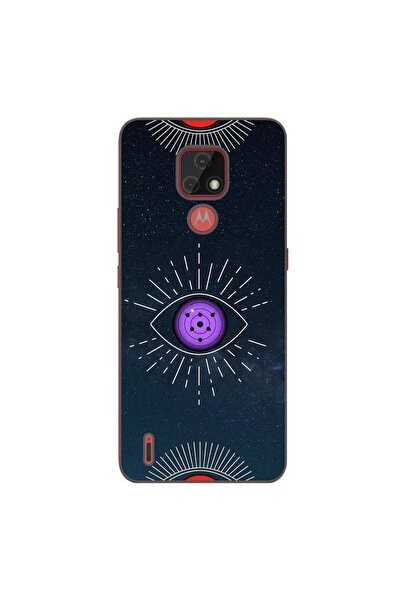 OEM Калъф, съвместим с Motorola Moto E7, силиконов гел TPU, с шарка  "Око на ...