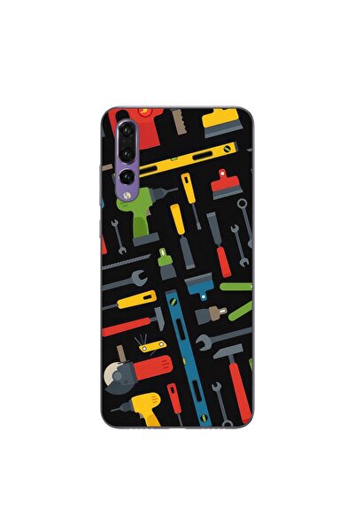 OEM Θήκη συμβατή με Huawei P20 Pro από σιλικόνη gel TPU με σχέδιο εργαλείων