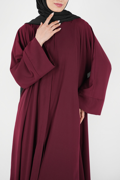 BukrinaCo Bordo Dubai ipeği tesettür ferace abaya