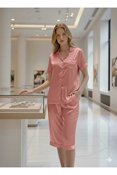 Alsadfine innovations Summer Women's Satin Pajama Set - Sophisticated Style a...