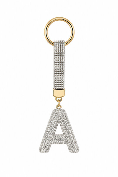 Balenbi Stone Letter a Figured Keychain and Bag Ornament