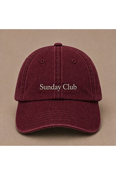 WeavedCo Sunday Club Embroidered Vintage Washed Cap Hat
