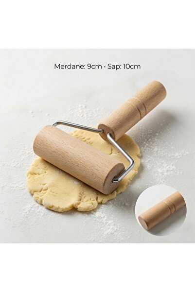 YILMAZ Küçük Boy Ahşap Hamur Merdanesi - Mantı, Pizza ve Kurabiye için Mini M...