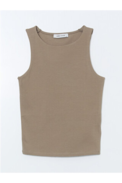 LC Waikiki New Season Brown Crew Neck Women's Undershirt
