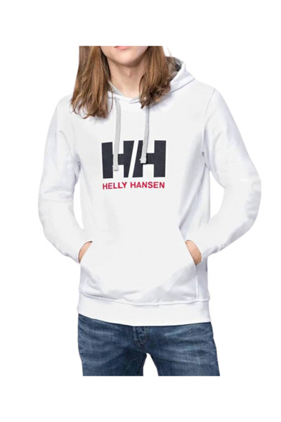 Helly Hansen Ανδρικό Logo Φούτερ Λευκό 33977-001