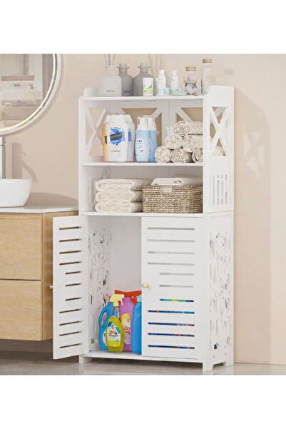 OEM ZUBI double bathroom storage cabinet, Upper shelves, Lower cabinet with 2...